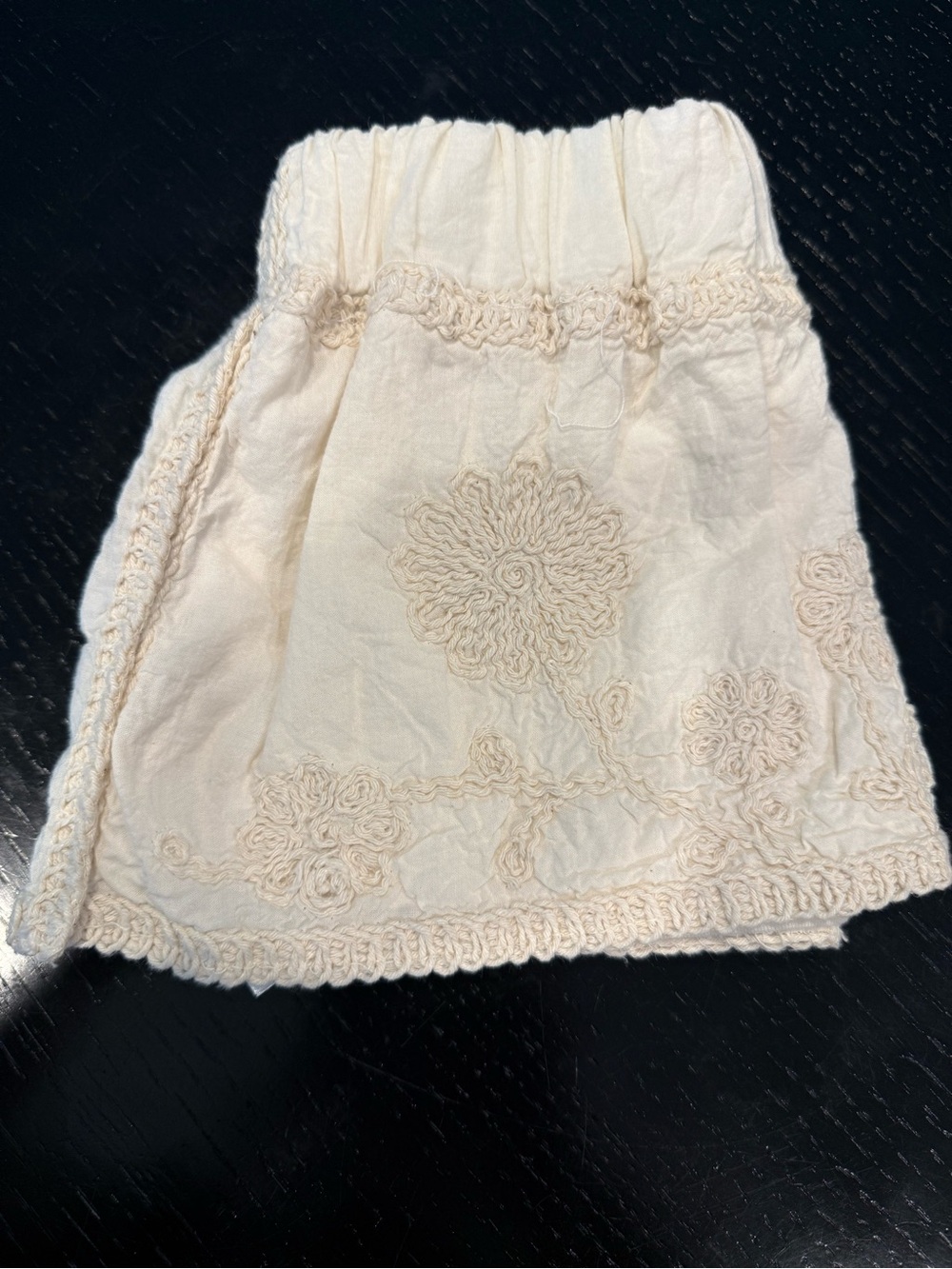 Zara Cream Elastic Waist Skirt